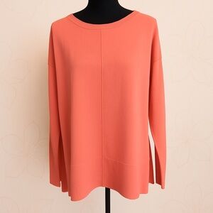Staccato Persimmon Drop Shoulder Sweater M — Soft Knit Oversized Slouchy Top